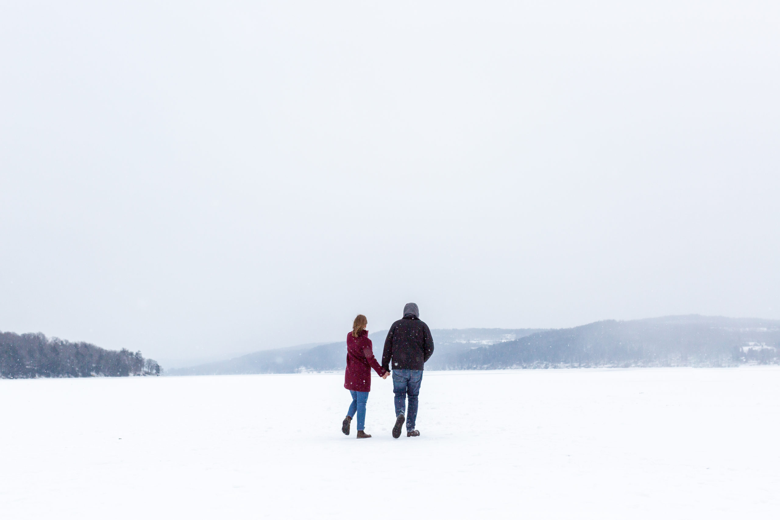 Snowy, Engagement Session in Ithaca, New York