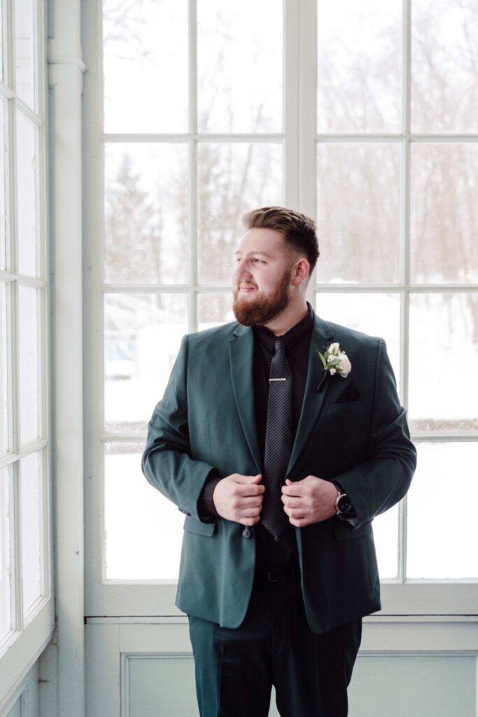 Groom Getting Ready at River Stone Manor